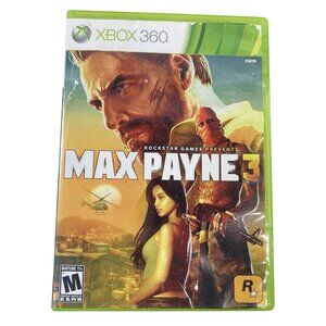 Max Payne 3 Xbox 360 Video Game 2 Discs Complete Mature Rockstar Microsoft 2012